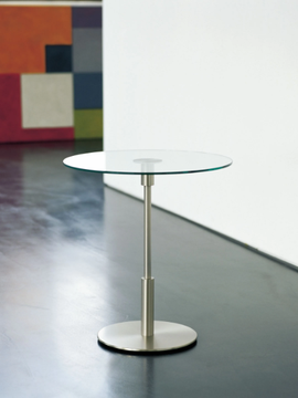 DIANA - Round nickel and glass coffee table by Santa & Cole - view 3